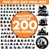 200 HAUNTED HOUSE SVG , Halloween Bundle Svg, Haunted House Svg Bundle, Haunted House Clipart, Haunted House Svg Cut Files for Cricut