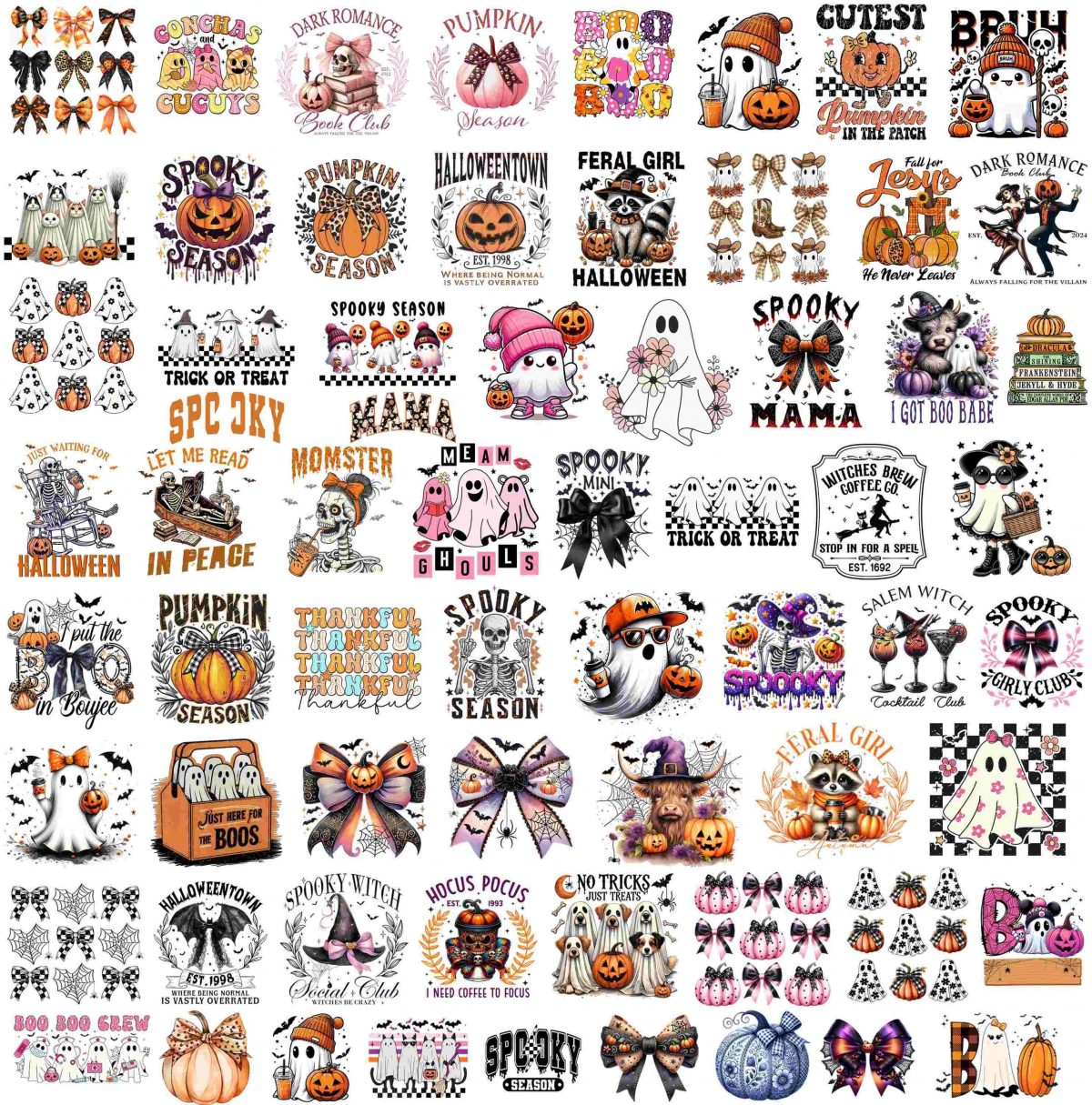 200 Vintage Halloween Bundle PNGs for Spooky Season