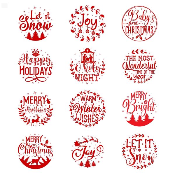 2023 Christmas SVG Collection Round Ornaments Merry Quotes Bundle