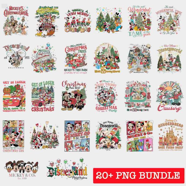 2024 Christmas Mouse Friends Bundle Festive SVG PNG Collection