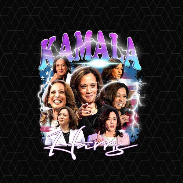 2024 Election Retro Kamala Harris PNG for President