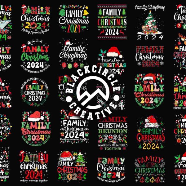 2024 Family Christmas Bundle Svg Png Designs for Holiday Memories