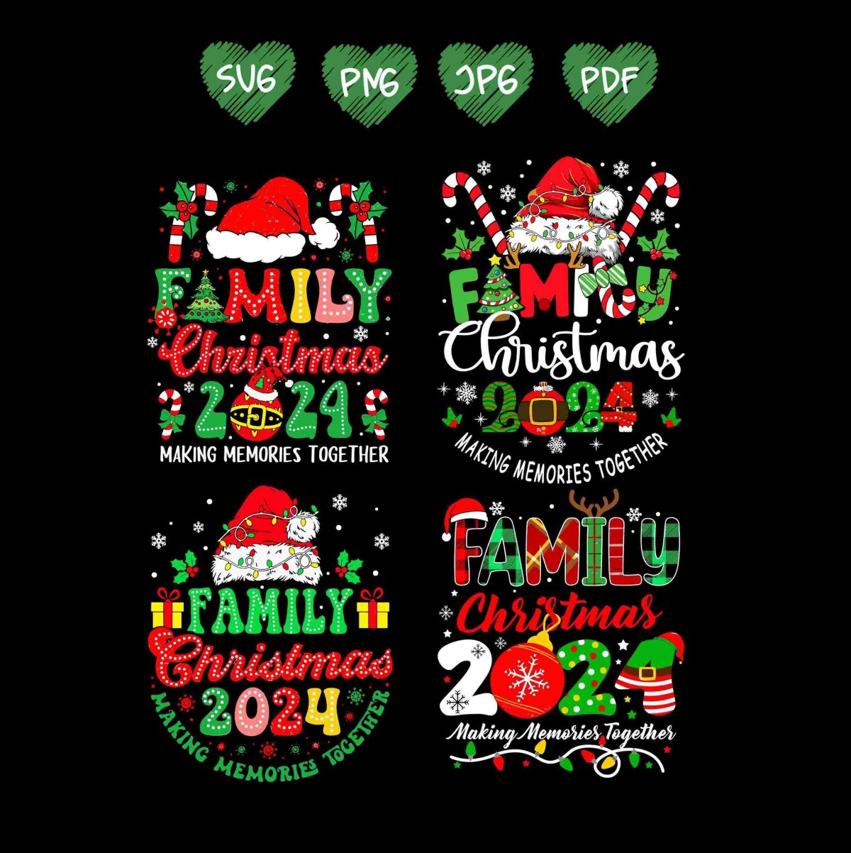 2024 Family Christmas Bundle with Png Svg Designs Christmas Crew