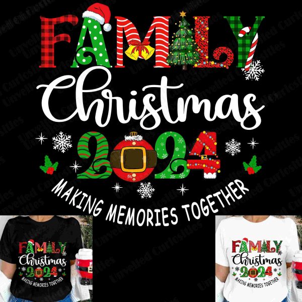 2024 Family Christmas Designs Crew Group Matching Shirts svgpng