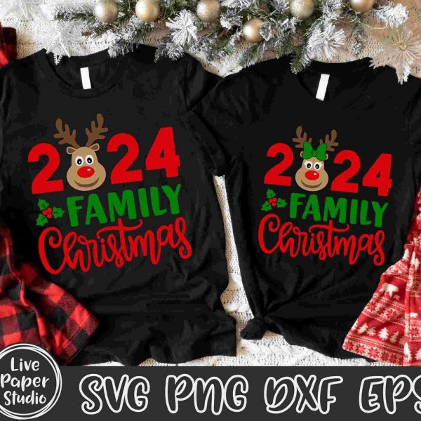 2024 Family Christmas Png Svg Matching Shirts Merry Reindeer