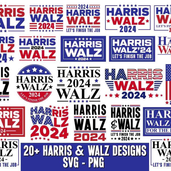 2024 Harris Walz Bundle President svg png Kamala Harris Tim Walz for