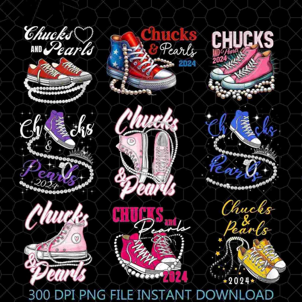 2024 Kamala Harris SVG Bundle Chucks Pearls Election Pack