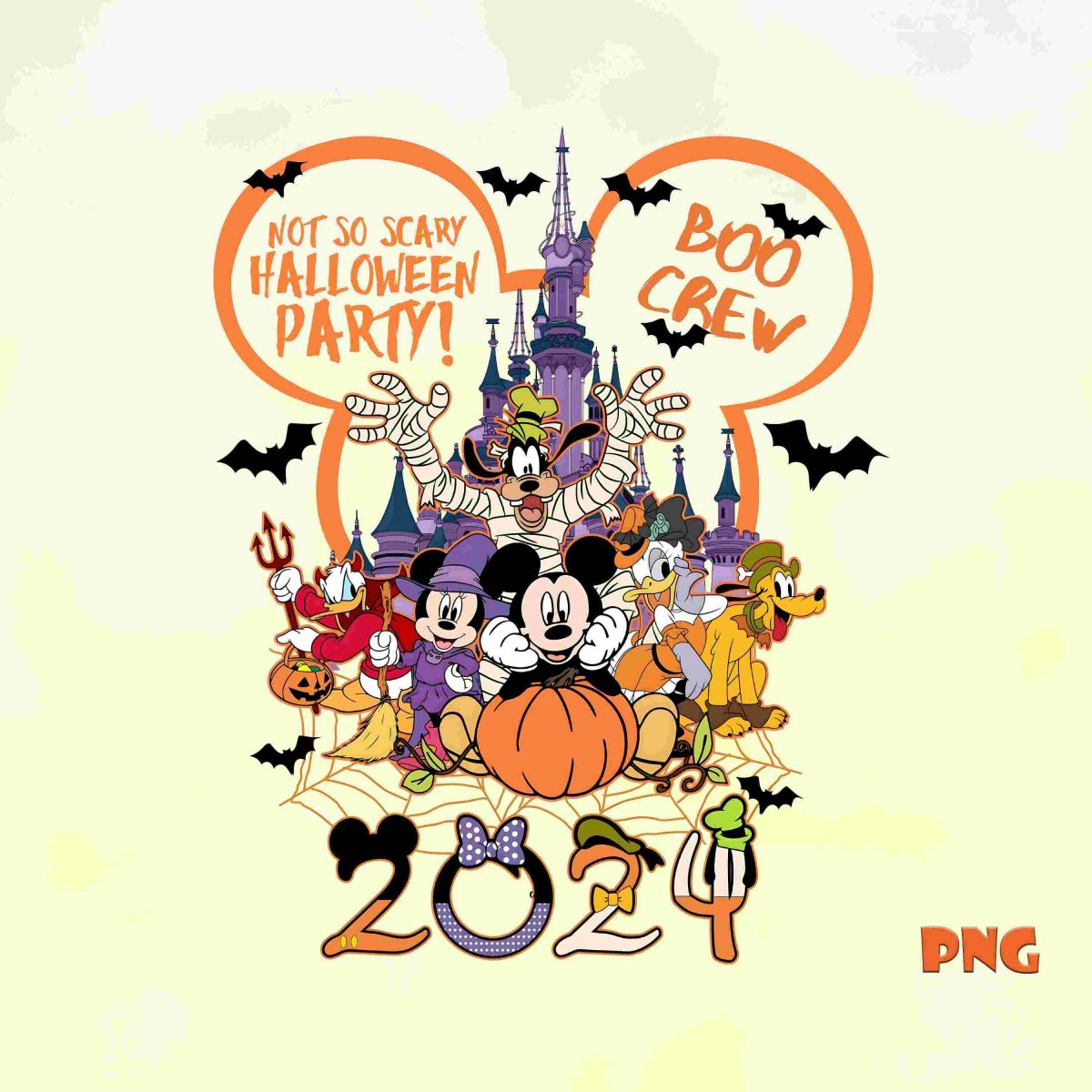 2024 Mickeys Halloween Party Boo Crew SVG Tricks Treats Spooky Vibes