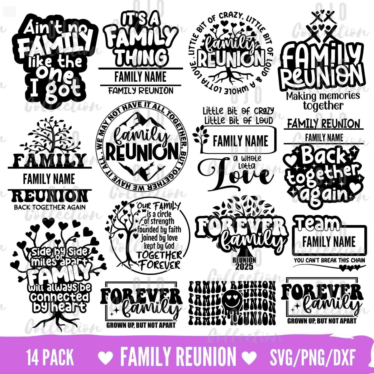 2025 Family Reunion SVG Pack Shirt Tree Vacation Cut Files