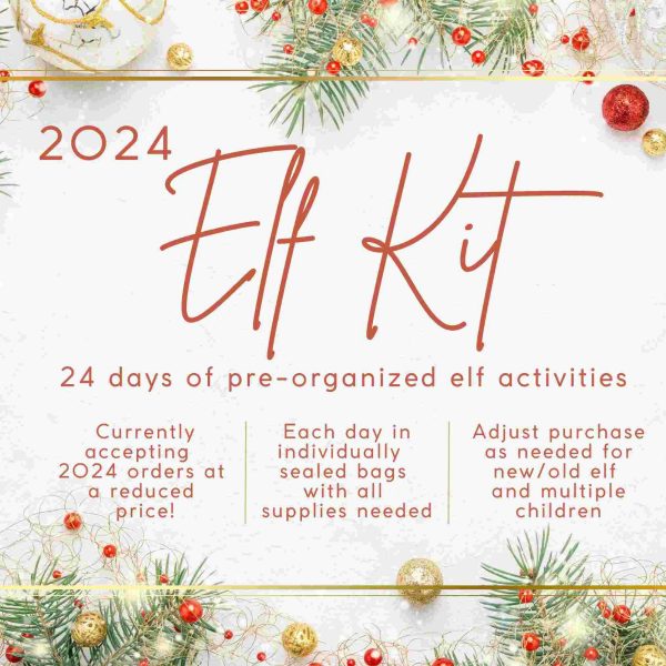 24 day Elf Kit 2024, Christmas Elf Activities Kit, Elf Props, Pre-planned Elf Props, 24 days of Elf Activities, Christmas Elves