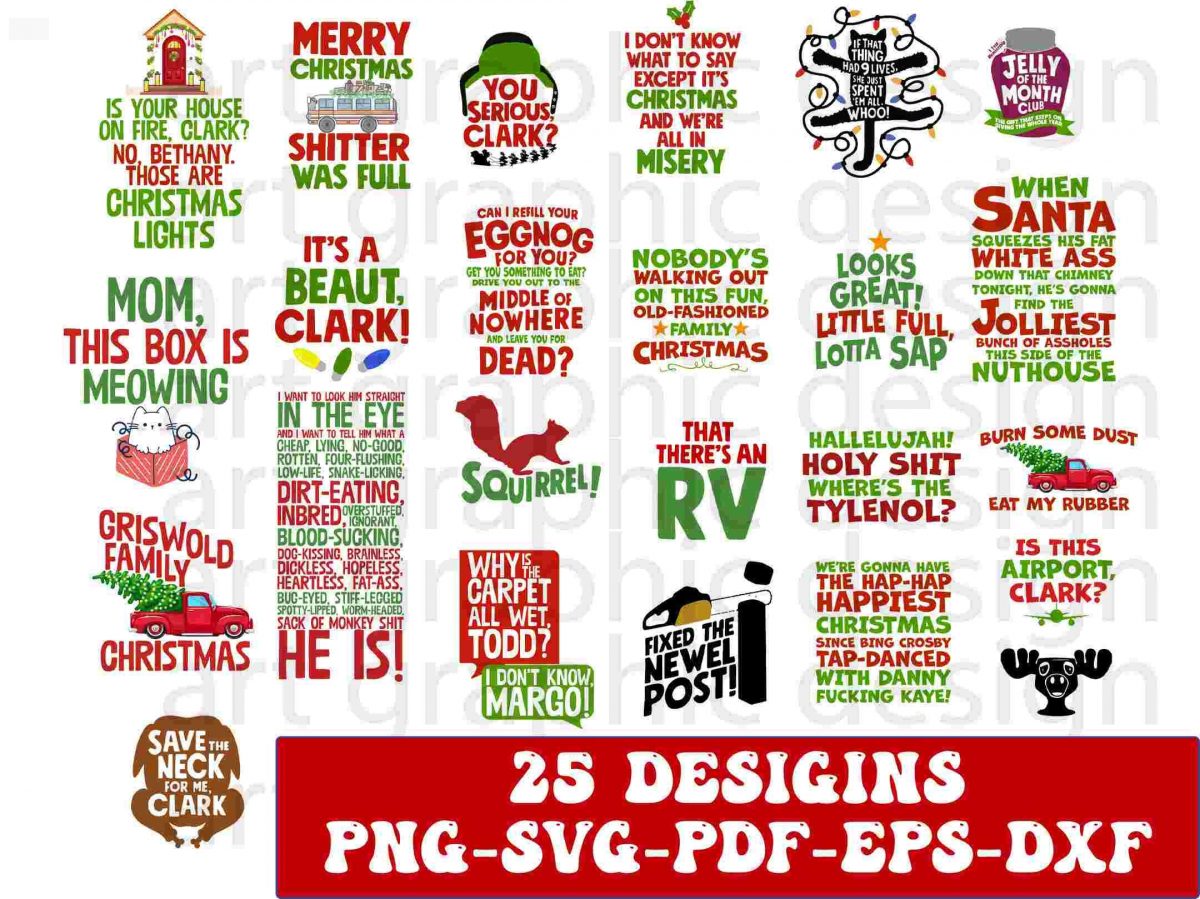 25 Festive Christmas Vacation Designs SVG Quotes Moose Mug Cousin