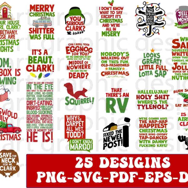 25 Festive Christmas Vacation Designs SVG Quotes Moose Mug Cousin