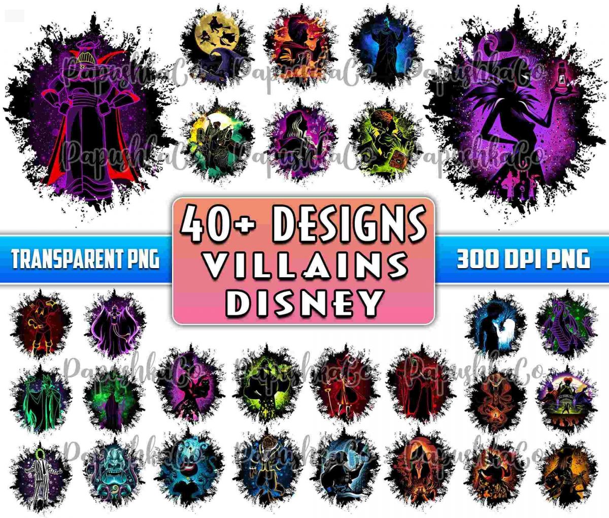 40+ Designs Villains Bundle PNG, Cartoon PNG, Villains Watercolor PNG Sublimation, Villains Cartoon Png, Clipart, Digital Download