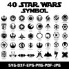 40 Star Wars Icons Bundle SVG DXF Eps Png Pdf Jpg Cricut Silhouette