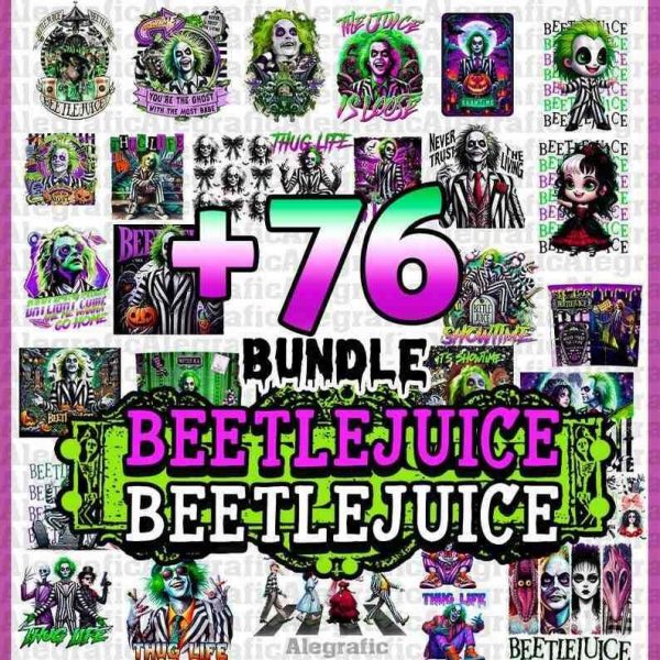 50 Pack Horror PNG, It's Show Time PNG, Halloween Thug Life PNG, Never Trust The Living beetlejuice, beetle juice