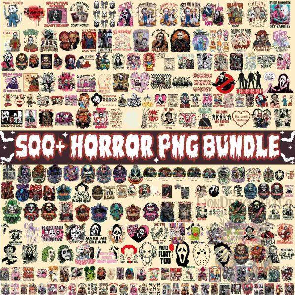 500 Scary Halloween Villains PNG Bundle for Spooky Vibes Digital