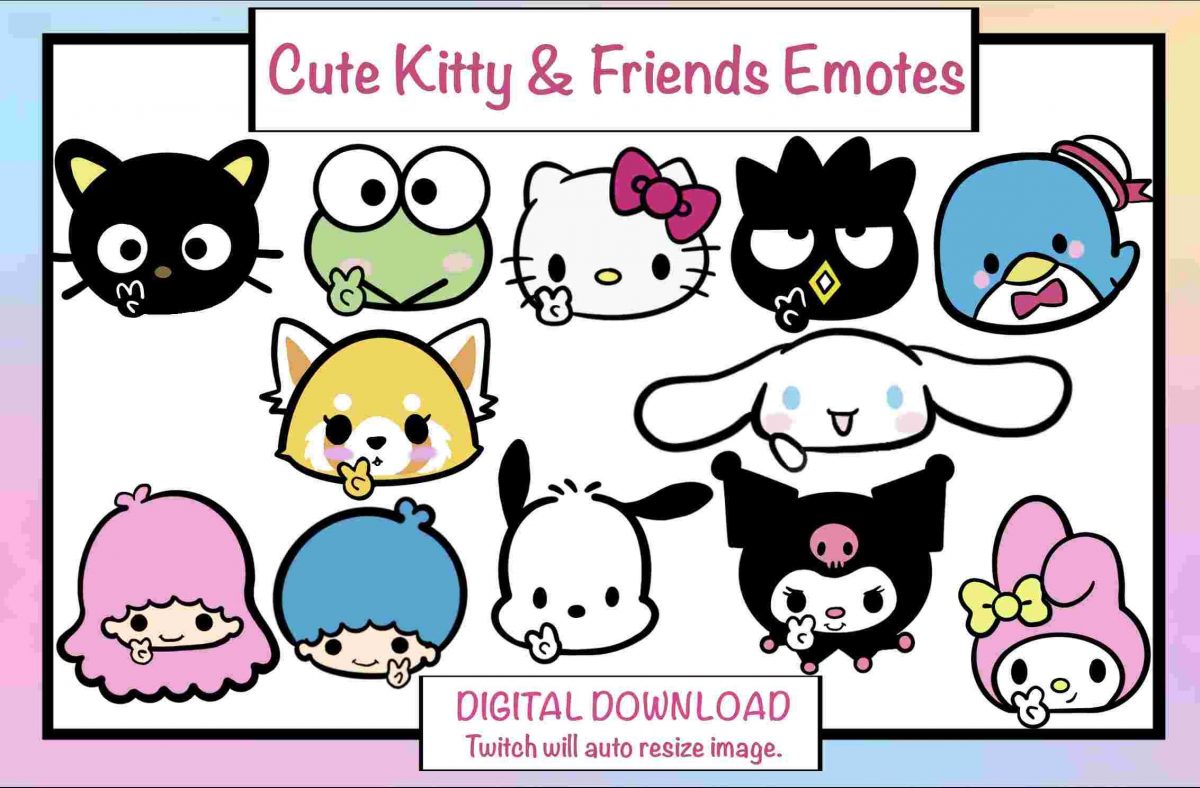 Adorable Cat and Pals Emote Bundle for Twitch Discord YouTube Get