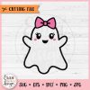 Adorable Ghost Bow SVG PNG Cut File for Cricut Silhouette