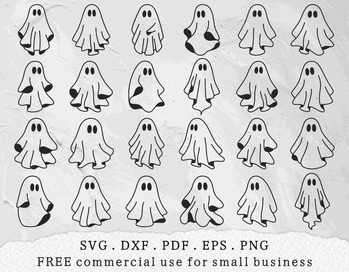 Adorable Ghost Bundle Cute Clipart for Spooky Season Kids Halloween