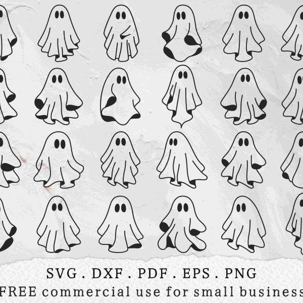 Adorable Ghost Bundle Cute Clipart for Spooky Season Kids Halloween