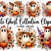 Adorable Ghost Clipart Bundle 11 Halloween PNGs Fall Pumpkins Autumn