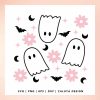 Adorable Ghost SVG Cute Halloween Pattern Retro Spooky Design