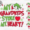 Adorable Grandkids Heart SVG Hand Drawn Green Guy SVG Kids Name PNG