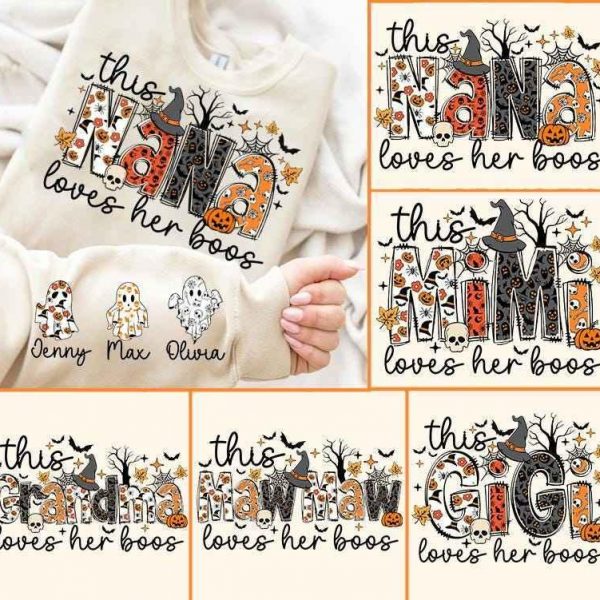 Adorable Halloween Nana Bundle Cute Ghost SVG Spooky Mama PNG