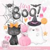 Adorable Kids Halloween Sublimation Designs Hey Boo Cute Pumpkins