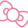 Adorable Pink Bow SVG PNG Cute Outline Art Sublimation Files