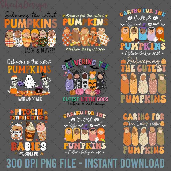 Adorable Pumpkin Bundle SVG Labor Delivery Halloween SVG Fall