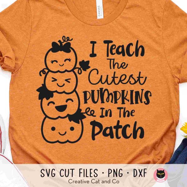 Adorable Pumpkin Patch SVG PNG for Halloween Teachers Fall Shirts