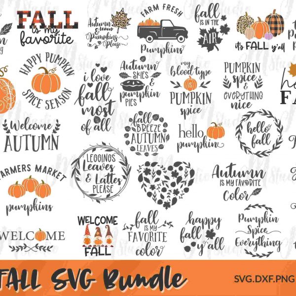 Autumn Bliss Fall SVG Bundle for Happy Season