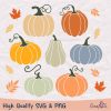 Autumn Bundle Pumpkin SVG Fall Leaves SVG Halloween PNG Commercial