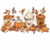 Autumn Coffee SVG Clipart Cozy Drinks Pumpkin Elements Free