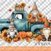 Autumn Gnomes Truck Sunflowers Sublimation Western Fall Pumpkins