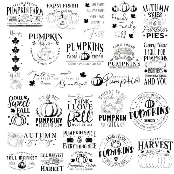 Autumn Harvest SVG Collection Rustic Farmhouse Pumpkin Patch Cut