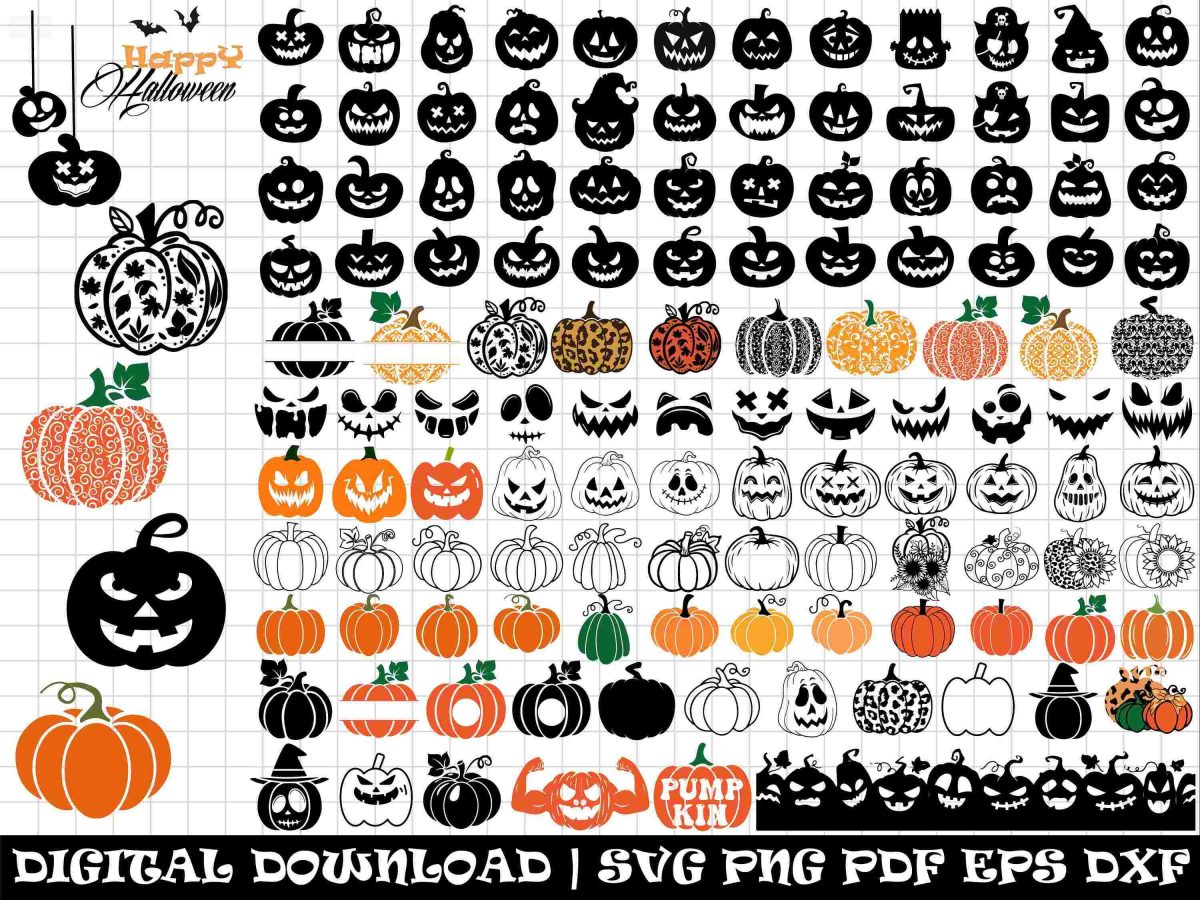 Autumn Pumpkin Bundle SVG for Silhouette Cameo Cricut