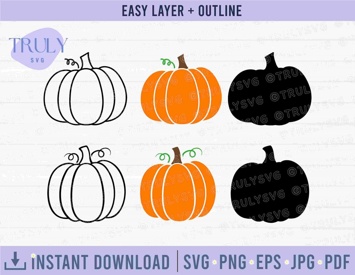 Autumn Pumpkin Bundle SVG PNG Cut Files for Tshirt Design