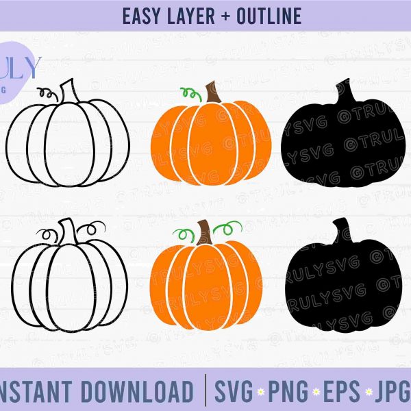 Autumn Pumpkin Bundle SVG PNG Cut Files for Tshirt Design