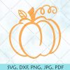 Autumn Pumpkin Outline SVG for Cricut Silhouette Brother Vector Fall