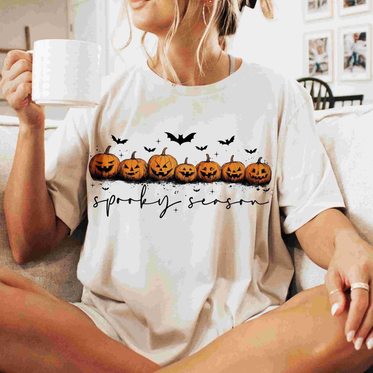 Autumn Pumpkin Sublimation Shirt SVG Fall Halloween PNG