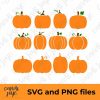 Autumn Pumpkin SVG PNG Bundle for Thanksgiving Fall Clipart