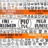 Autumn SVG Bundle Fall Halloween Designs for Cricut Silhouette PNG