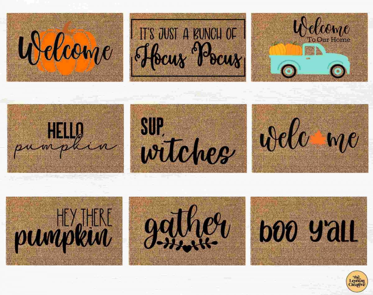 Autumn SVG Collection Doormat Holiday Designs for Cricut