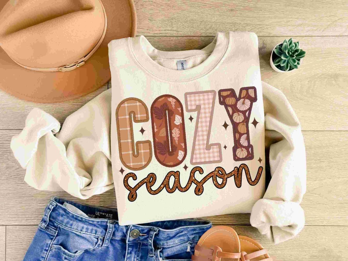 Autumn Vibes Cozy Season Retro Halloween PNG Sublimation