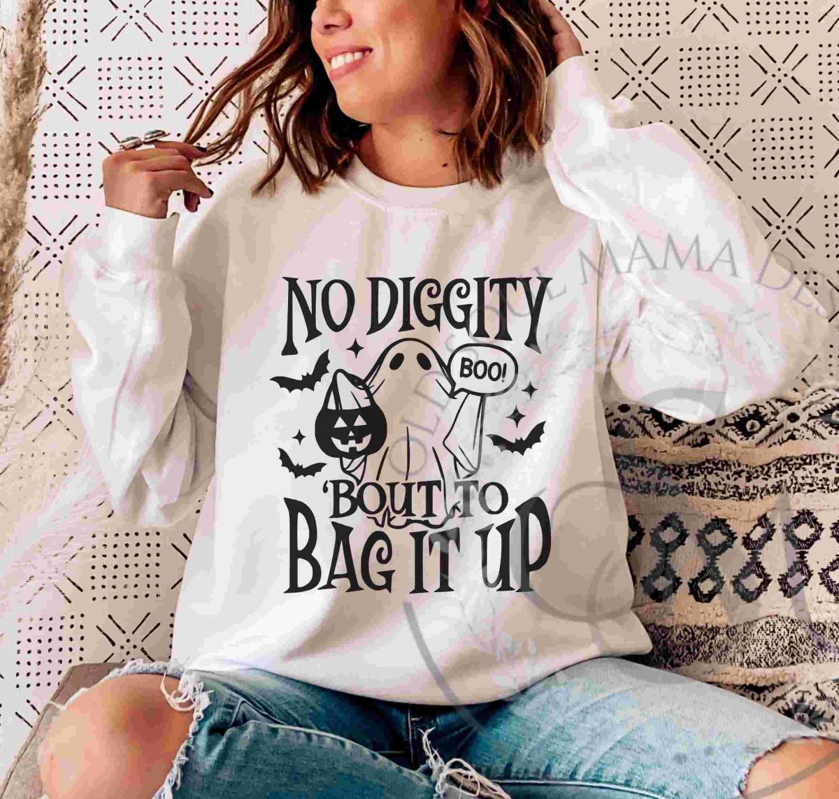 Bag it Up with No Diggity SVG PNG Trick or Treat Ghost Shirt