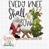 Beautiful Nativity Scene SVG for Christmas Shirts Kneeling Santa