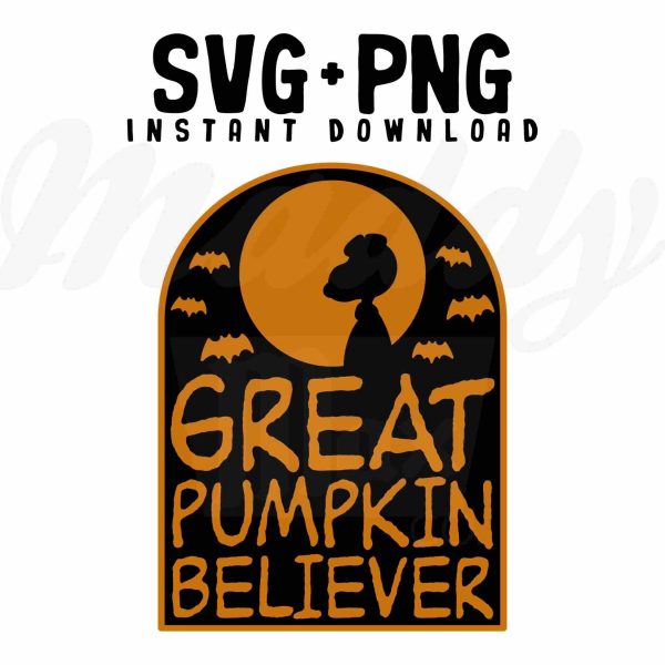 Believer in the Great Pumpkin SVG PNG Cutting Files for Funny