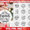 Best Friends Christmas Ornament Bundle SVG PNG Options